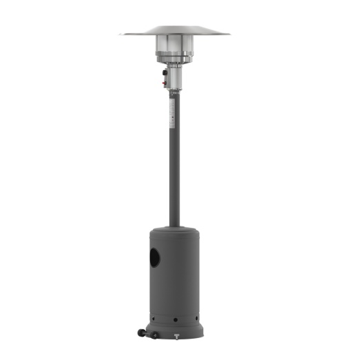 Sol Patio Outdoor Heatingslate Gray Stainless Steel 40,000 Btu Propane Heater With Wheelscommercial & Residential Use7.5 Feet Tall