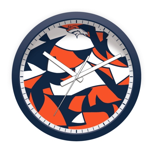 Denver Broncos Modern Clock