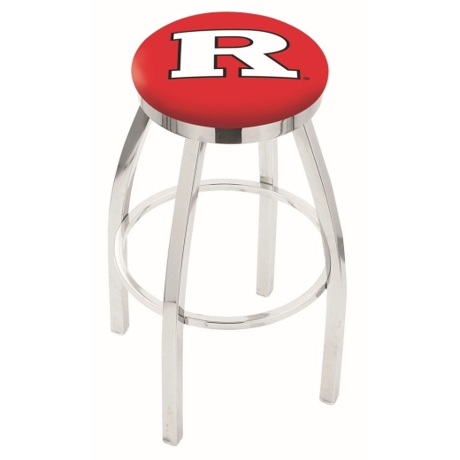 L8c2c Chrome Rutgers Swivel Bar Stool With Accent Ring By Holland Bar Stool Company
