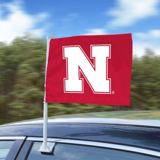 Nebraska Cornhuskers Car Flag Large 1Pc 11" X 14"