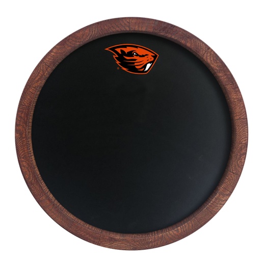 Oregon State Beavers: Chalkboard "Faux" Barrel Top Sign
