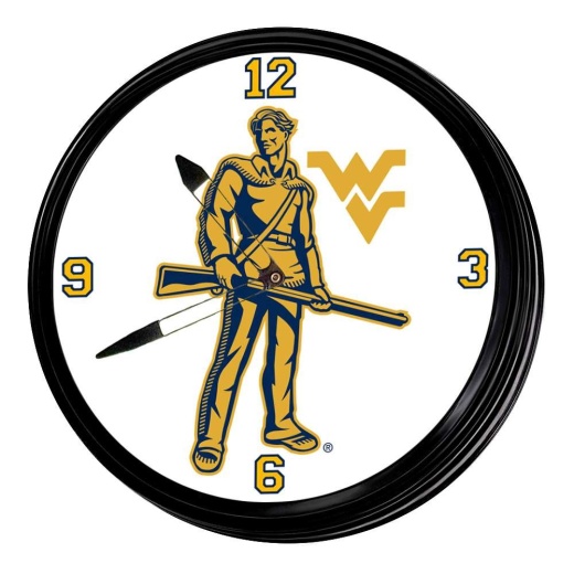 Wvu West Virginia Mountaineers 19" Led Team Spirit Clock