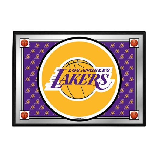 Los Angeles Lakers: Team Spirit Framed Mirrored Wall Sign