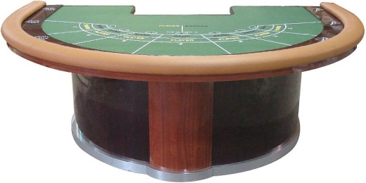 Deluxe Baccarat Table Deluxe Baccarat Table, Formica Or Wood Options, W603 00 Xv Qtr Macassar Ebony