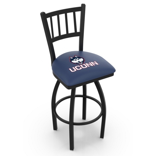 L018 Black Wrinkle Connecticut Swivel Bar Stool With Jailhouse Style Back By Holland Bar Stool Co