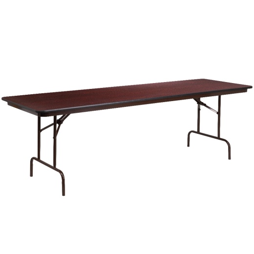 Frankie 8Foot Mahogany Melamine Laminate Folding Banquet Table