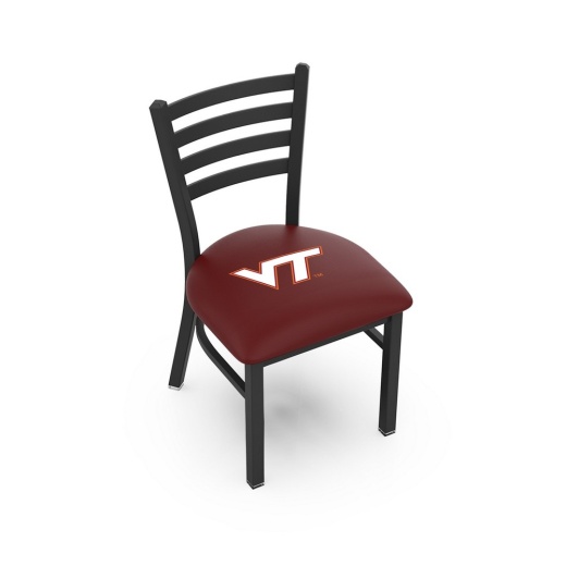 L00418 Black Wrinkle Virginia Tech Stationary Chair With Ladder Style Back By Holland Bar Stool Co