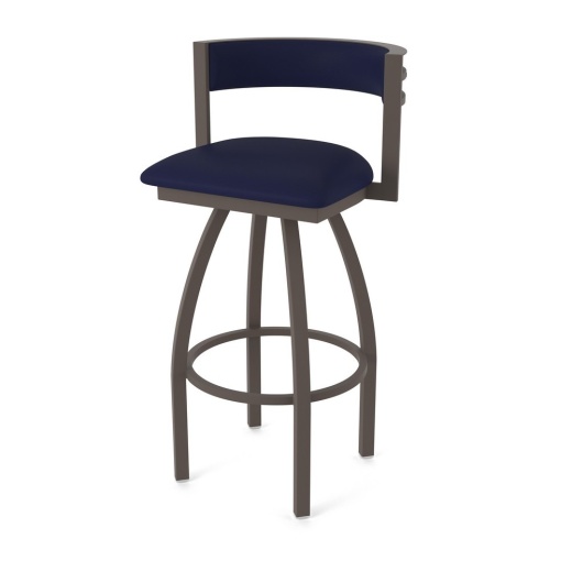 861 Artemis Swivel Stool With Bronze Finish And Canter Twilight Seat And Back