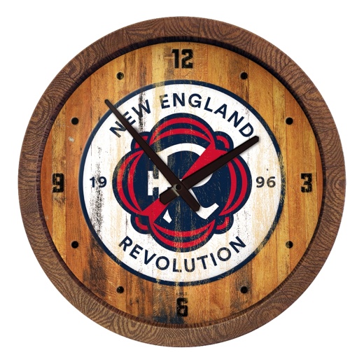 England Revolution: Weathered "Faux" Barrel Top Clock