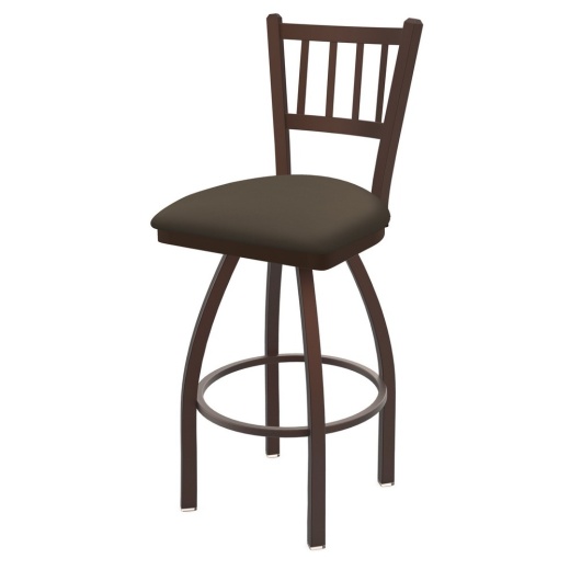 810 Contessa Swivel Stool With Bronze Finish And Canter Earth Seat