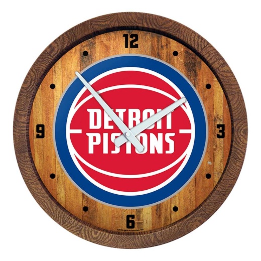 Detroit Pistons: "Faux" Barrel Top Clock