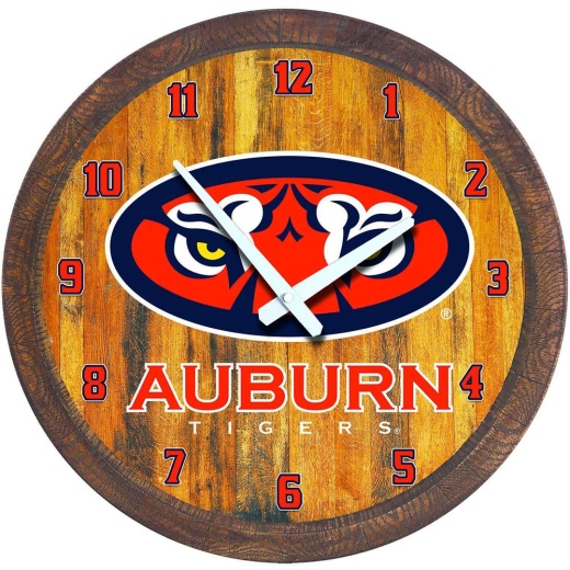 Auburn Tigers: "Faux" Barrel Top Wall Clock