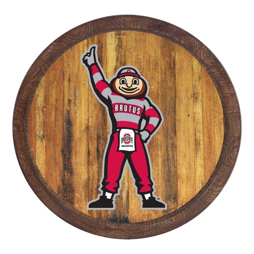 Ohio State Buckeyes: Brutus "Faux" Barrel Top Sign