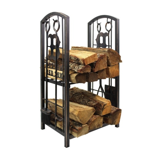 Boston Red Sox Fireplace Wood Holder & Tool Set