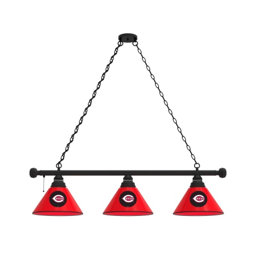 Cincinnati Reds 3 Shade Billiard Light With Fixture By Holland Bar Stool Company
