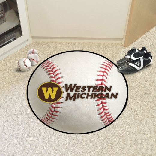 Western Michigan Broncos Baseball Rug 27In. Diameter