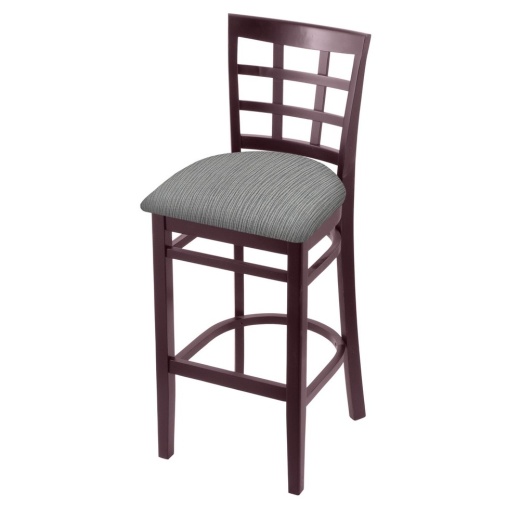 3130 Stool With Dark Cherry Finish And Graph Alpine Seat
