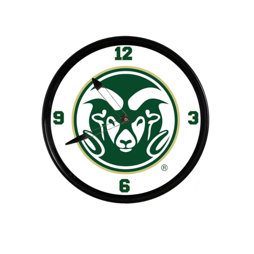 Colorado State Rams: Retro Lighted Wall Clock