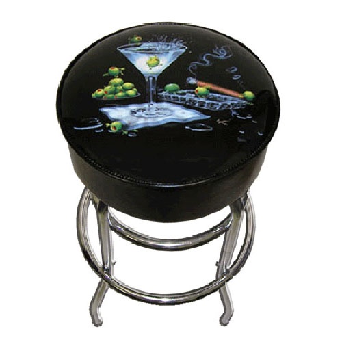 Michael Godard Olive Party Ii Bar Stool 30"