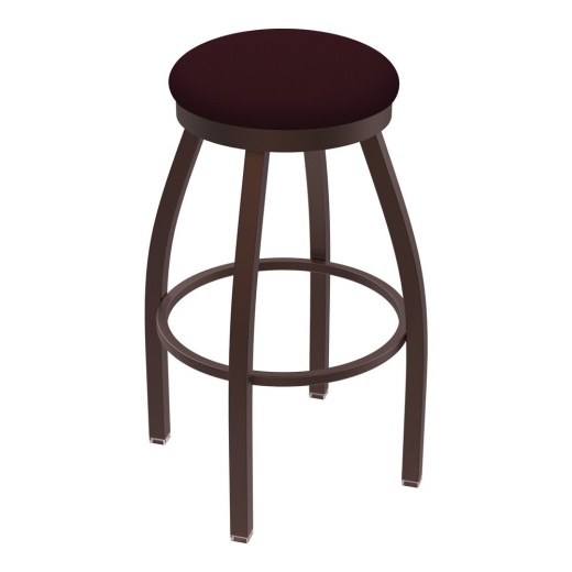 802 Misha Swivel Stool With Bronze Finish And Canter Bordeaux Seat