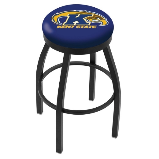L8b2b Black Wrinkle Kent State Swivel Bar Stool With Accent Ring By Holland Bar Stool Company