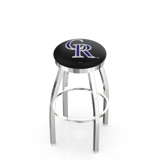 L8c2c Colorado Rockies Swivel Stool With Chrome Finish By Hbs