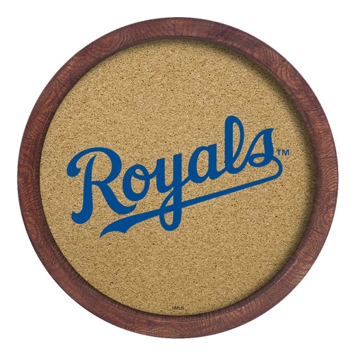 Kansas City Royals: "Faux" Barrel Framed Cork Board