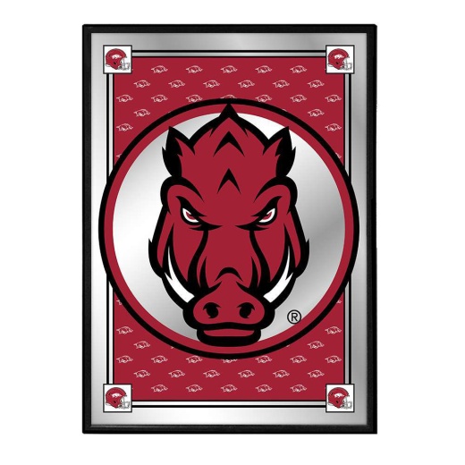 Arkansas Razorbacks: Tusk Stare, Team Spirit Framed Mirrored Wall Sign