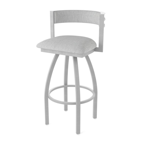 861 Artemis Swivel Stool With Anodized Nickel Finish And Graph Alpine Seat And Back