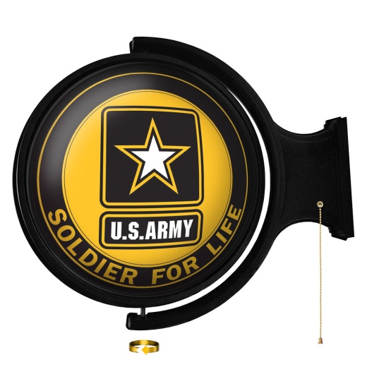 Us Army: Soldier For Life Original Round Rotating Lighted Wall Sign