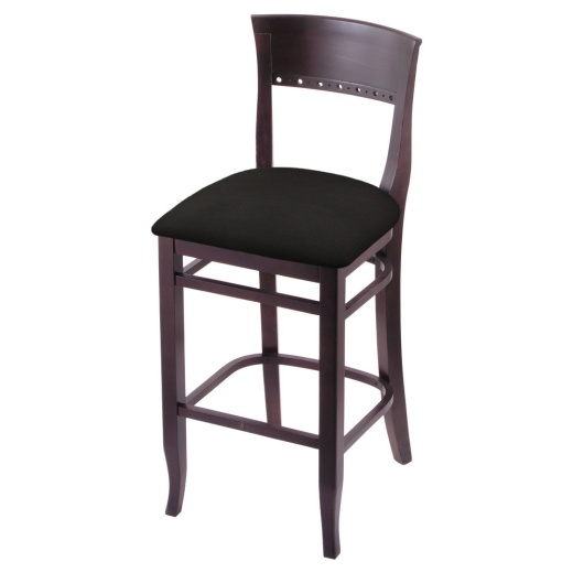 3160 30" Bar Stool With Dark Cherry Finish And Canter Espresso Seat