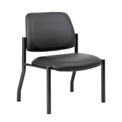 Boss Antimicrobial Armless Guest Chair, 400 Lb. Weight Capacity