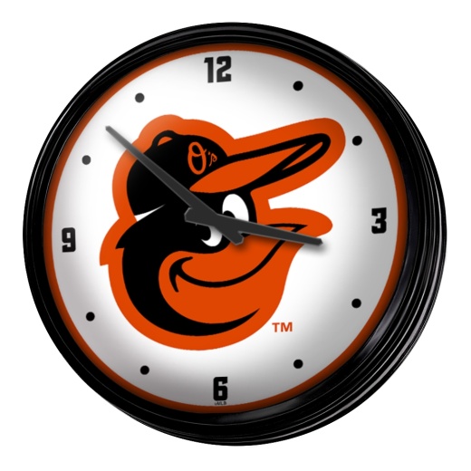 Baltimore Orioles: Retro Lighted Wall Clock