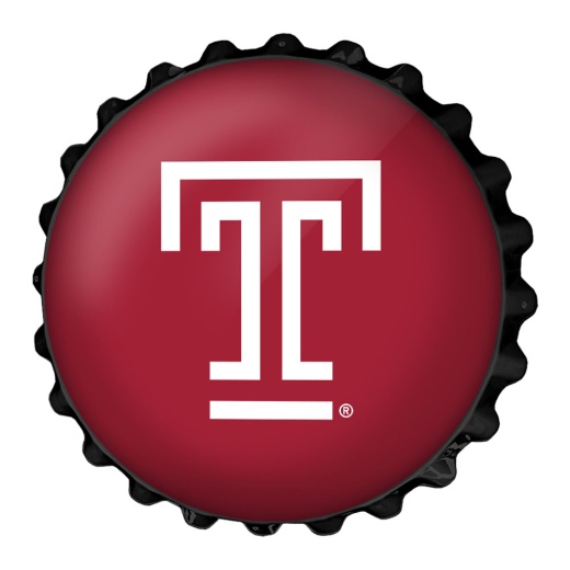 Temple Owls: Logo Bottle Cap Wall Sign