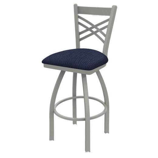 820 Catalina Swivel Stool With Anodized Nickel Finish And Graph Anchor Seat