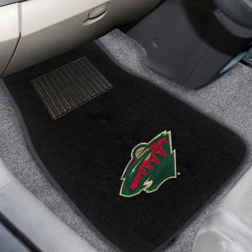 Minnesota Wild Embroidered Car Mat Set 2 Pieces