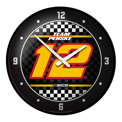 Ryan Blaney: Checkered Flag Modern Disc Wall Clock