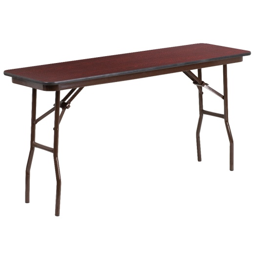 Frankie 5Foot Mahogany Melamine Laminate Folding Training Table