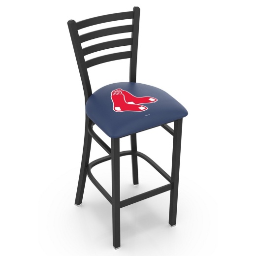 L004 Boston Red Sox Stool With Black Wrinkle Finish By Hbs