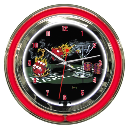 Michael Godard Praying For Seven Neon Clock 14"