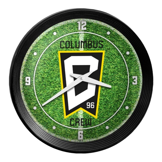 Columbus Crew: Pitch Ribbed Frame Wall Clock