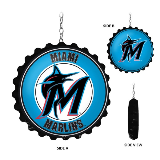 Miami Marlins: Doublesided Bottle Cap Dangler