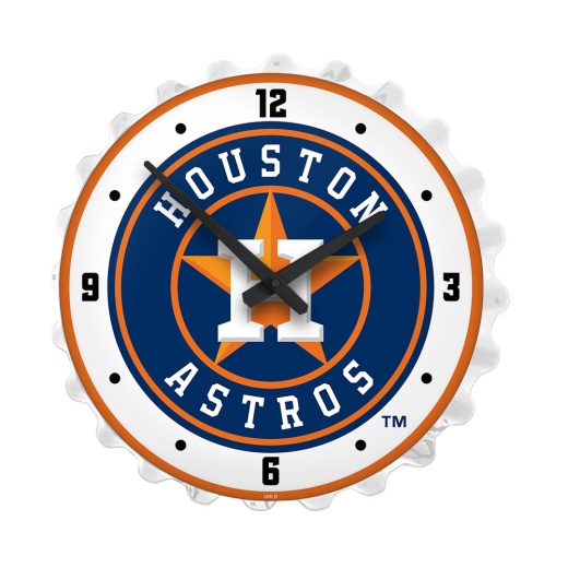 Houston Astros: Bottle Cap Lighted Wall Clock