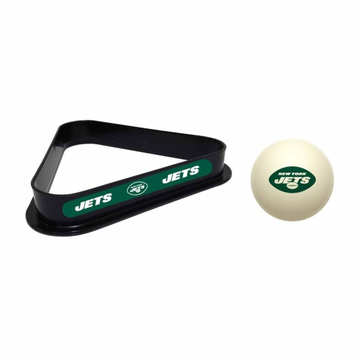 York Jets Cue Ball & Ball Rack