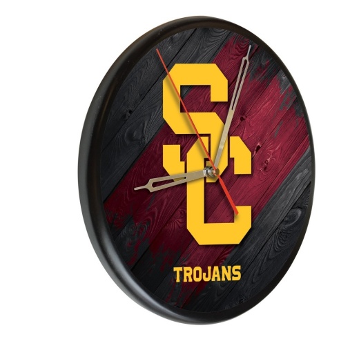 Usc Trojans Digitally Printed Wood Clock By The Holland Bar Stool Co