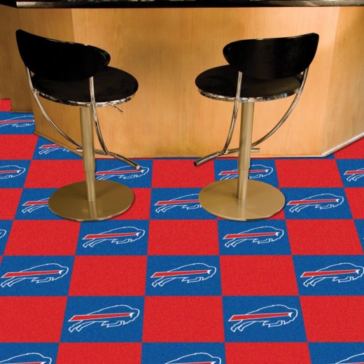 Buffalo Bills Team Carpet Tiles 45 Sq Ft. Buffalo Primary Logo