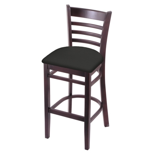 3140 Stool With Dark Cherry Finish And Canter Iron Seat