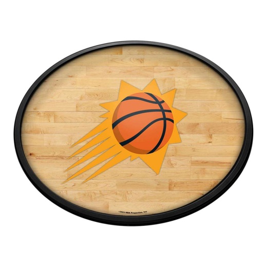 Phoenix Suns: Hardwood Oval Slimline Lighted Wall Sign