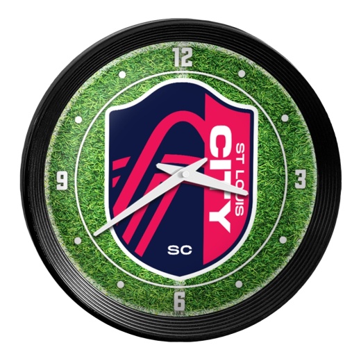 St. Louis Citysc: Pitch Ribbed Frame Wall Clock