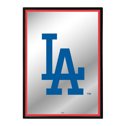 Los Angeles Dodgers: Vertical Framed Mirrored Wall Sign